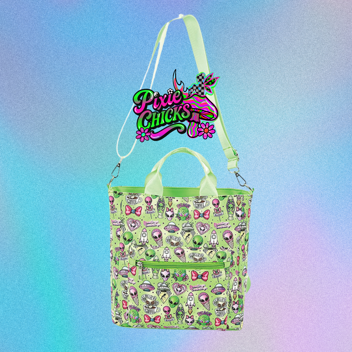 Alien Collage Convertible Backpack