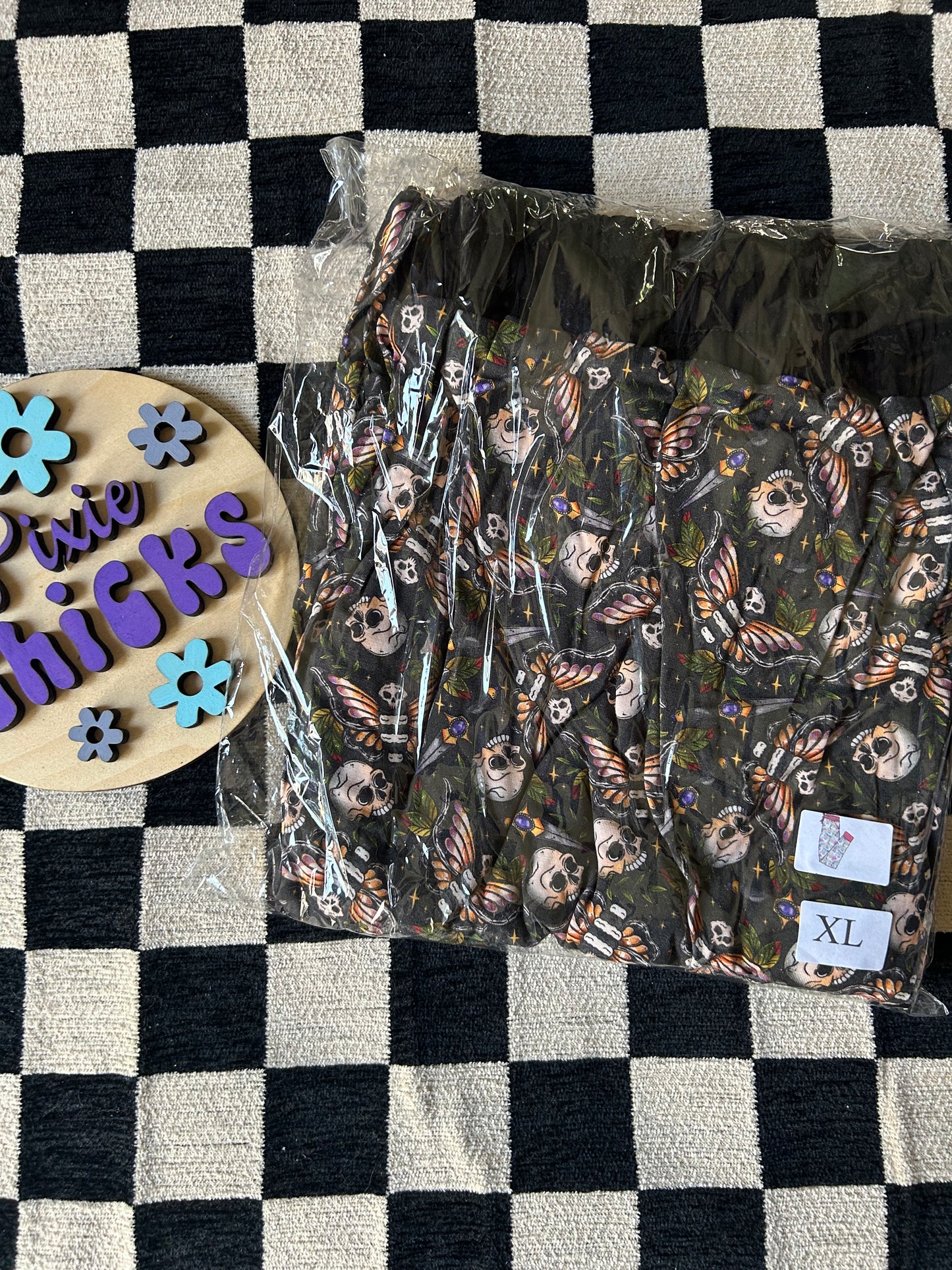 Ghoulish Hawkmoths - Lounge Pants - XL Adult - Pixie Bamboo