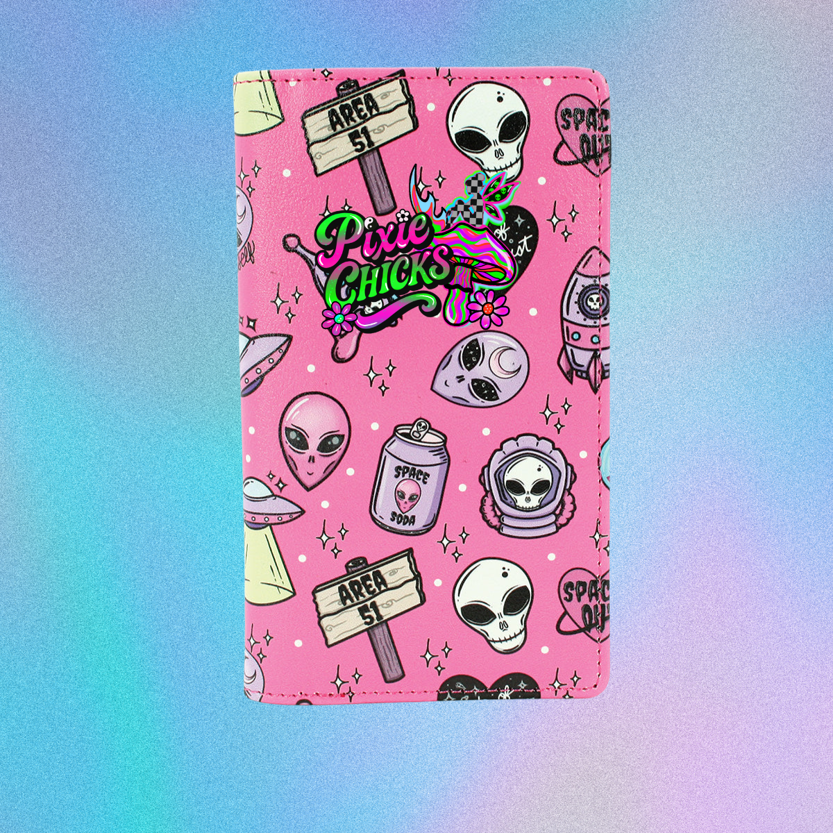 Alien Collage Wallet - Pink
