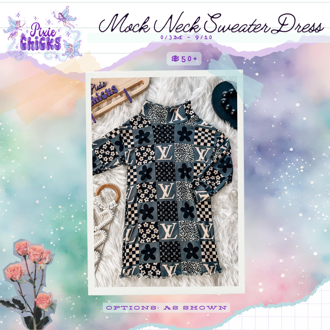 Mock Neck Sweater Dress