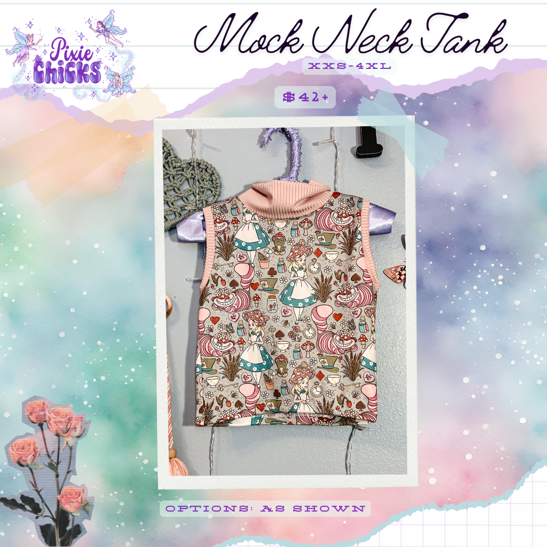 Adult/Teen - Tops - Mock Neck Tank