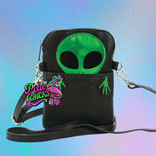 Peeking Alien Crossbody Pouch