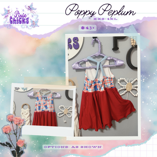 Adult/Teen - Tops - Poppy Peplum