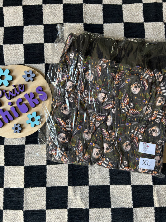 Ghoulish Hawkmoths - Lounge Pants - XL Adult - Pixie Bamboo