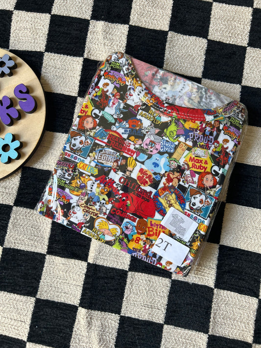 Oldie Cartoons - 2T - Two-Piece Short - Unbranded Bamboo