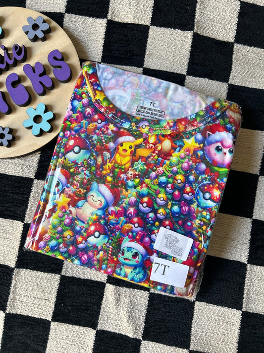 Pokémon Christmas - 7T - Two-Piece Short - Unbranded Bamboo