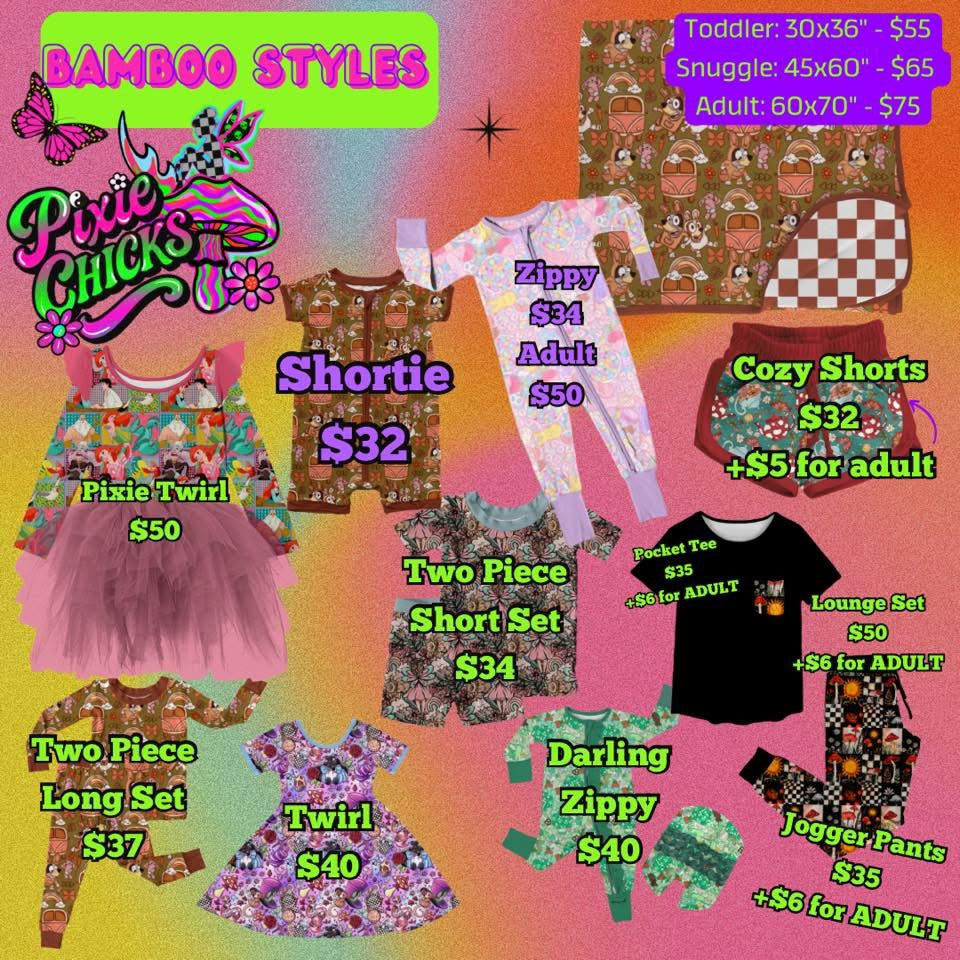 CUSTOM Bamboo Preorder - ALL KIDS Styles
