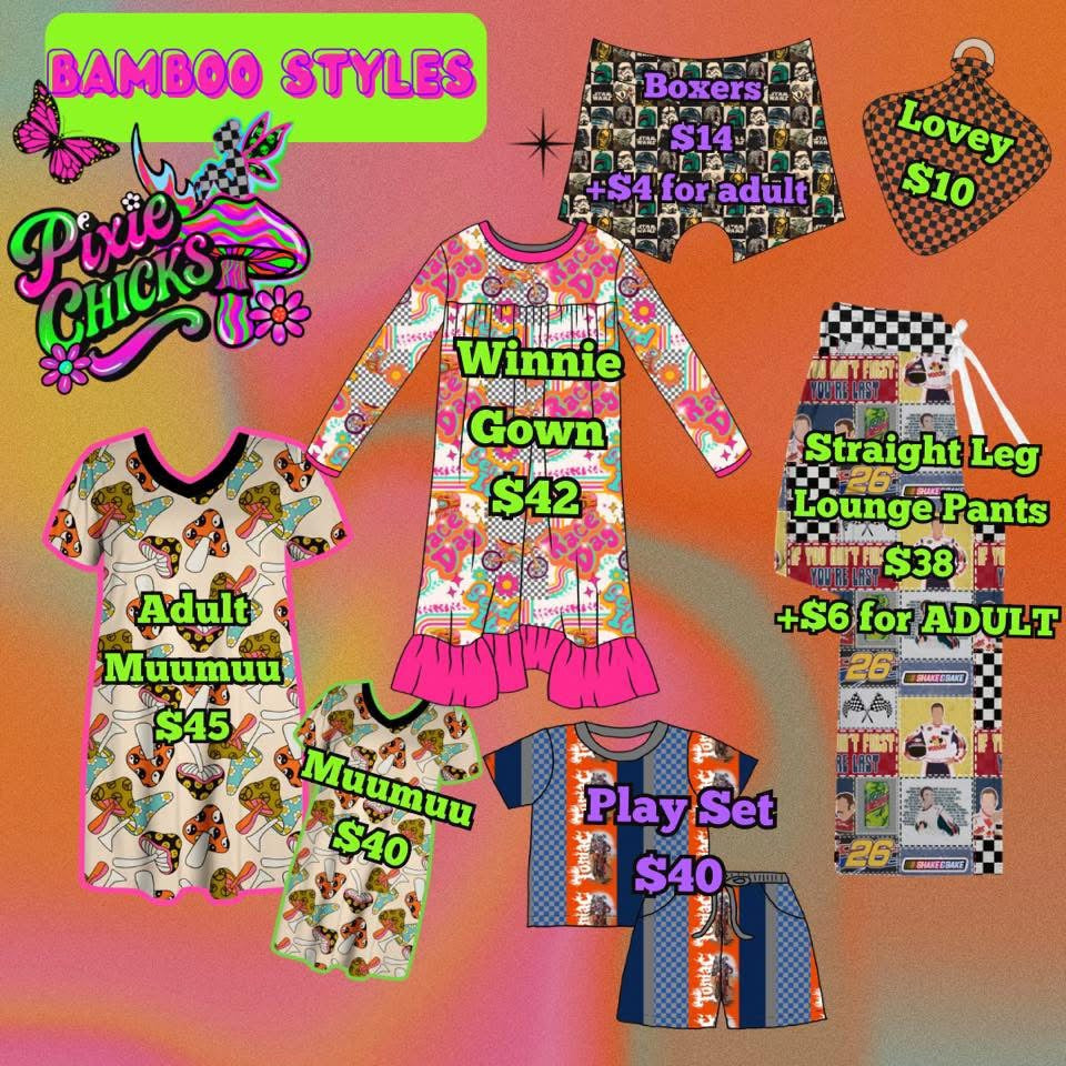 CUSTOM Bamboo Preorder - ALL KIDS Styles