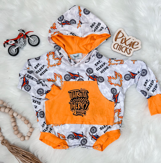 RTS Eat, Sleep, Ride Long-sleeved Romper - 2T